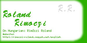 roland rimoczi business card