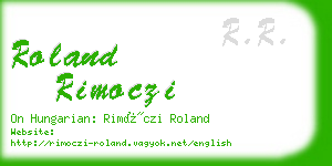 roland rimoczi business card